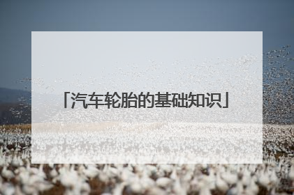 汽车轮胎的基础知识