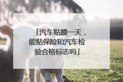 汽车贴膜一天，能贴保险和汽车检验合格标志吗