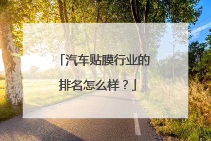 汽车贴膜行业的排名怎么样？