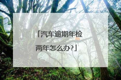 汽车逾期年检两年怎么办?