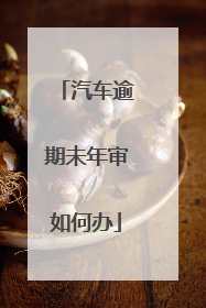 汽车逾期未年审如何办