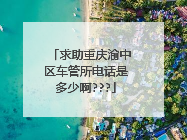 求助重庆渝中区车管所电话是多少啊???