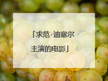 求范·迪塞尔主演的电影