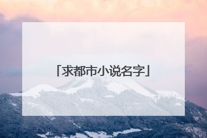 求都市小说名字