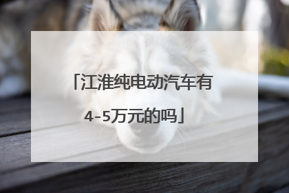 江淮纯电动汽车有4-5万元的吗