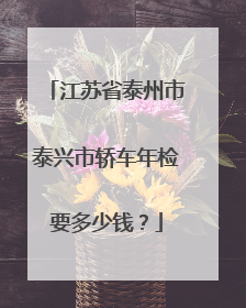 江苏省泰州市泰兴市轿车年检要多少钱？