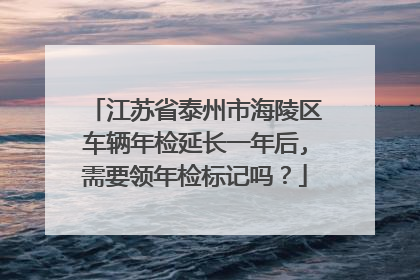 江苏省泰州市海陵区车辆年检延长一年后,需要领年检标记吗？