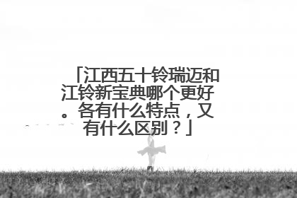 江西五十铃瑞迈和江铃新宝典哪个更好。各有什么特点，又有什么区别？
