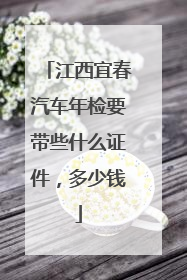 江西宜春汽车年检要带些什么证件，多少钱