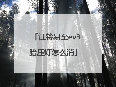 江铃易至ev3胎压灯怎么消