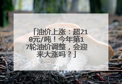 油价上涨：超210元/吨！今年第17轮油价调整，会迎来大涨吗？