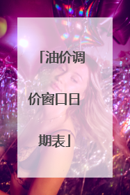 油价调价窗口日期表