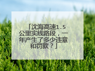 沈海高速1.5公里实线路段，一年产生了多少违章和罚款？