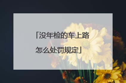 没年检的车上路怎么处罚规定