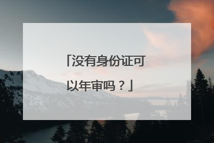 没有身份证可以年审吗？