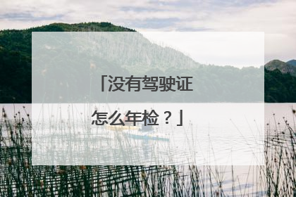 没有驾驶证怎么年检？