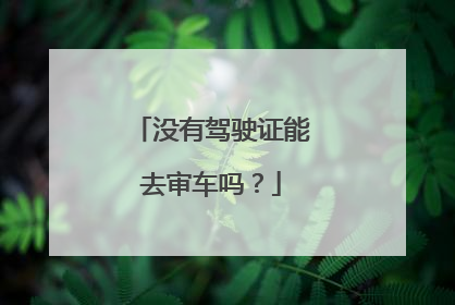 没有驾驶证能去审车吗？