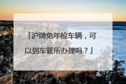 沪牌免年检车辆，可以到车管所办理吗？