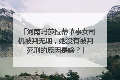 河南玛莎拉蒂肇事女司机被判无期，她没有被判死刑的原因是啥？