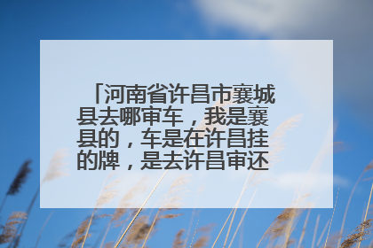 河南省许昌市襄城县去哪审车，我是襄县的，车是在许昌挂的牌，是去许昌审还是在襄县审，跪求