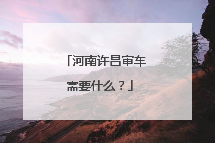 河南许昌审车需要什么？