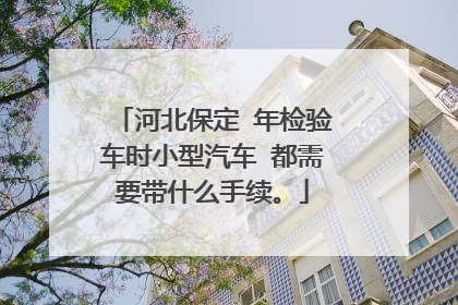 河北保定 年检验车时小型汽车 都需要带什么手续。