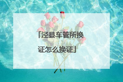 泾县车管所换证怎么换证