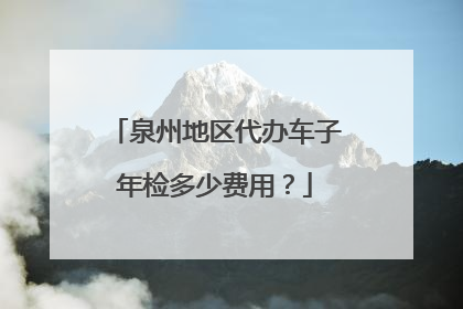 泉州地区代办车子年检多少费用？
