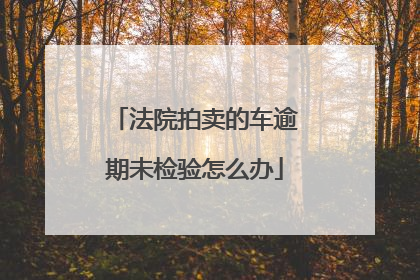 法院拍卖的车逾期未检验怎么办