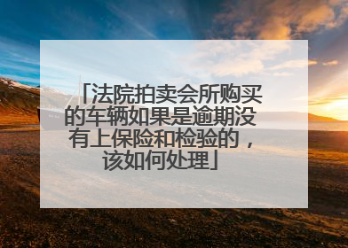 法院拍卖会所购买的车辆如果是逾期没有上保险和检验的，该如何处理
