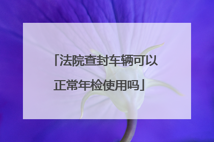 法院查封车辆可以正常年检使用吗