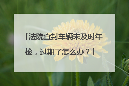 法院查封车辆未及时年检，过期了怎么办？