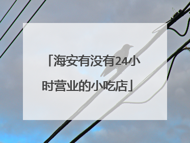 海安有没有24小时营业的小吃店