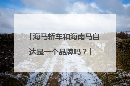 海马轿车和海南马自达是一个品牌吗？
