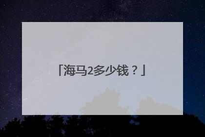 海马2多少钱？