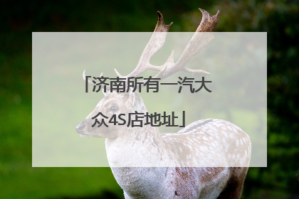 济南所有一汽大众4S店地址