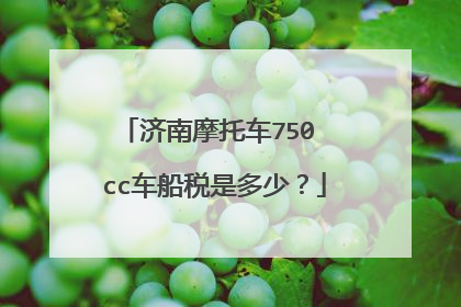 济南摩托车750 cc车船税是多少？