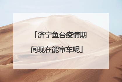 济宁鱼台疫情期间现在能审车呢