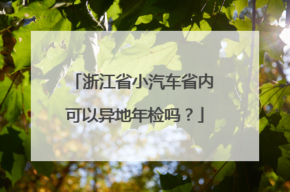 浙江省小汽车省内可以异地年检吗？