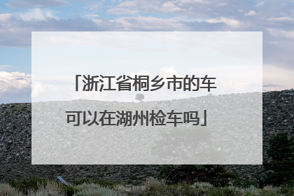 浙江省桐乡市的车可以在湖州检车吗