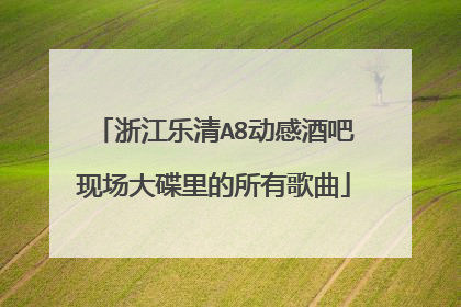 浙江乐清A8动感酒吧现场大碟里的所有歌曲