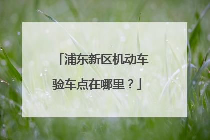浦东新区机动车验车点在哪里？