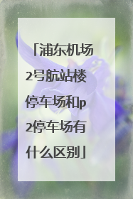 浦东机场2号航站楼停车场和p2停车场有什么区别