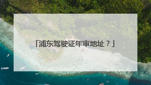 浦东驾驶证年审地址？