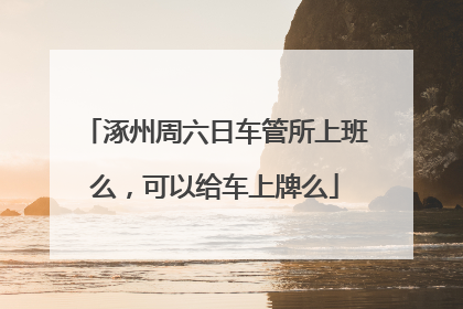 涿州周六日车管所上班么，可以给车上牌么