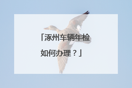 涿州车辆年检如何办理？
