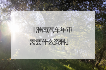 淮南汽车年审需要什么资料