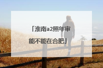 淮南a2照年审能不能在合肥