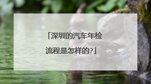 深圳的汽车年检流程是怎样的?