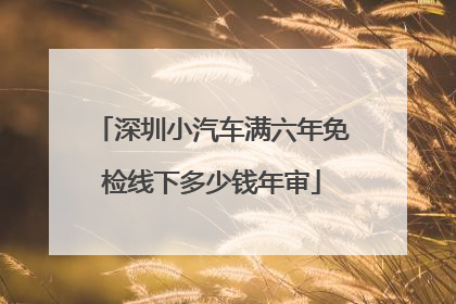 深圳小汽车满六年免检线下多少钱年审